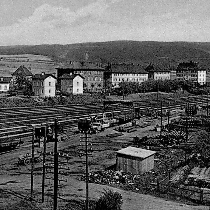 Die Eisenbahnersiedlung Neuenmarkt | um 1939 | Quelle: Gemeindearchiv Neuenmarkt