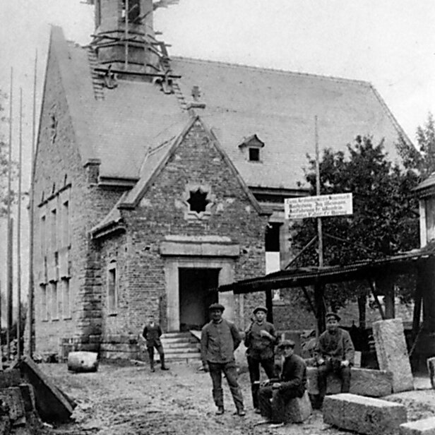 Bau der evangelischen Kirche | um 1926 | Quelle: Gemeindearchiv Neuenmarkt